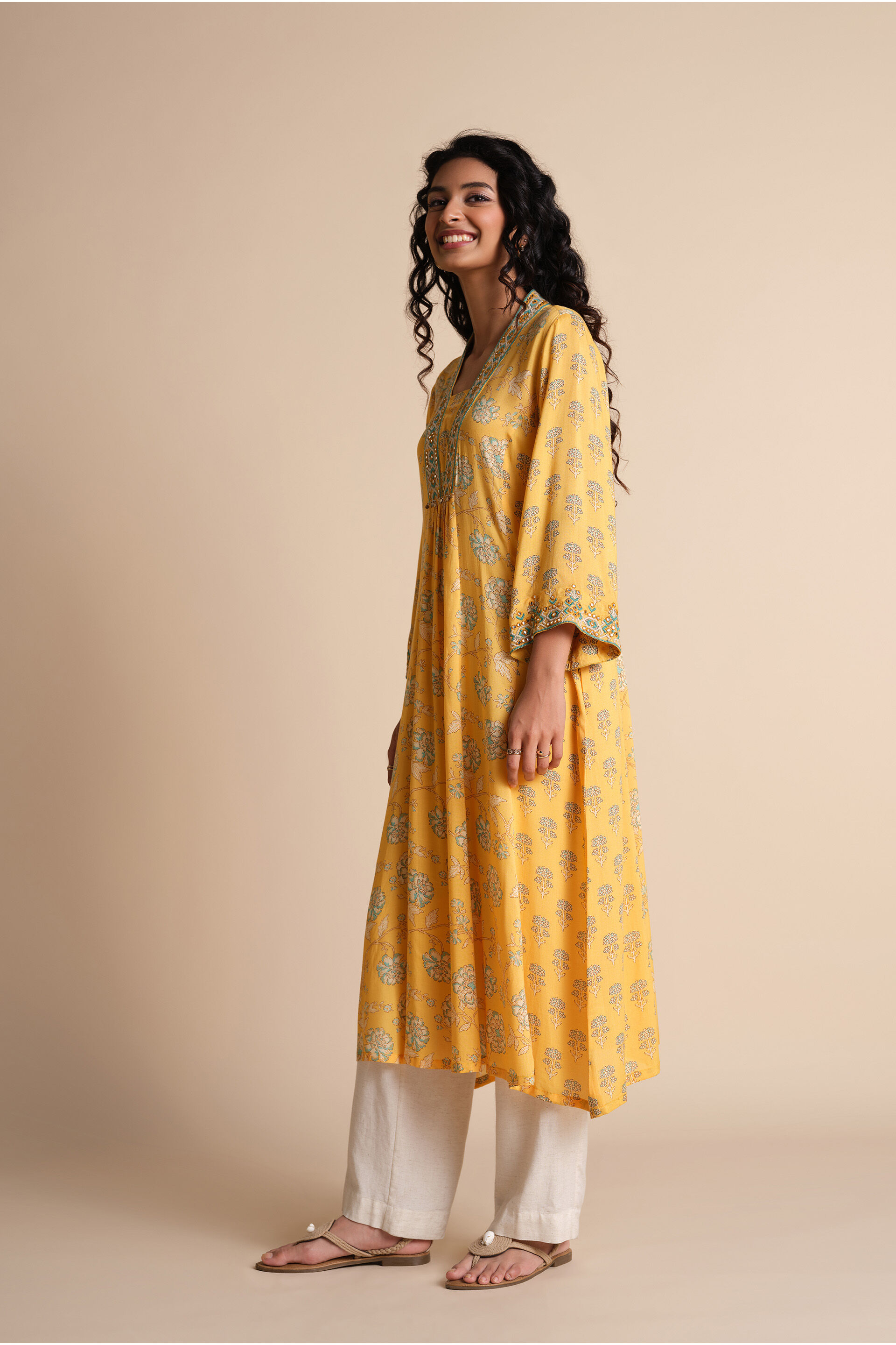 Sunehra Swag Kurta, Mustard, image 4